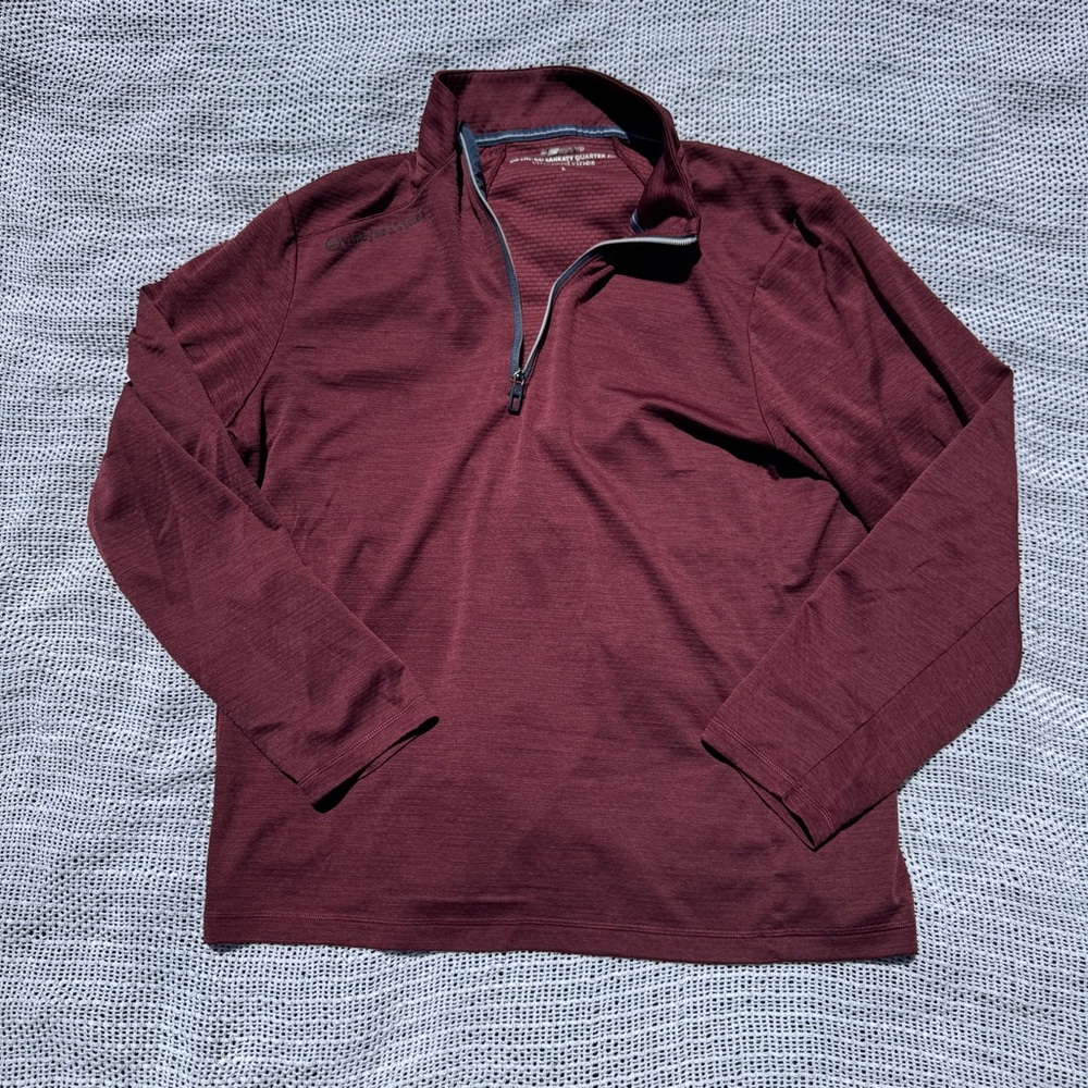Vineyard Vines Burgundy Quarter-Zip Pullover